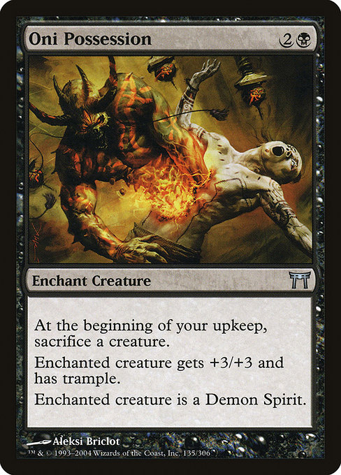 Champions of Kamigawa - 135 - Oni Possession - Uncommon - B - Non-foil