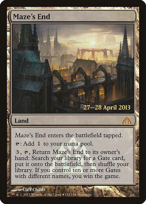 Dragon's Maze Promos - 152★ - Maze's End - Mythic - C - Foil - Datestamped Promo