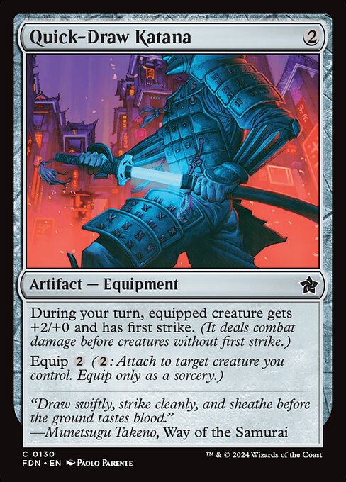 Foundations - 130 - Quick-Draw Katana - Common - C - Foil