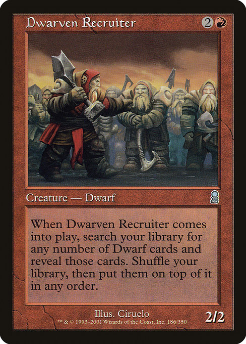 Odyssey - 186 - Dwarven Recruiter - Uncommon - R - Non-foil