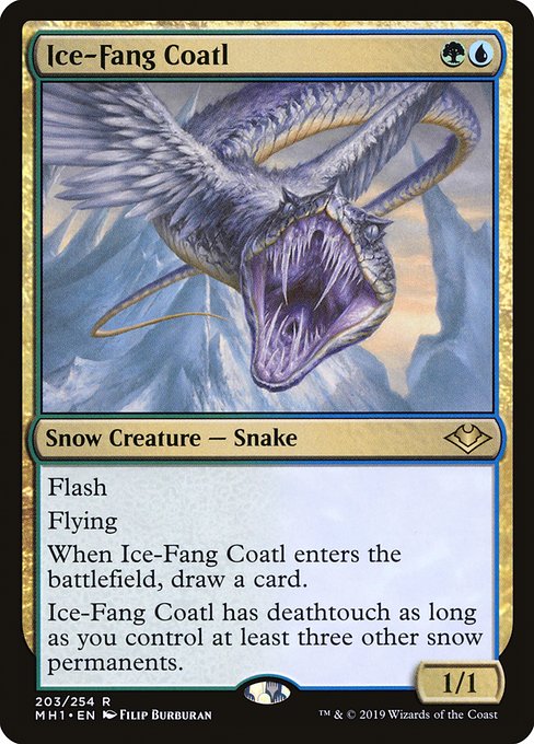 Modern Horizons - 203 - Ice-Fang Coatl - Rare - UG - Non-foil