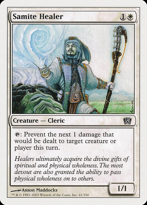 Eighth Edition - 41 - Samite Healer - Common - W - Non-foil