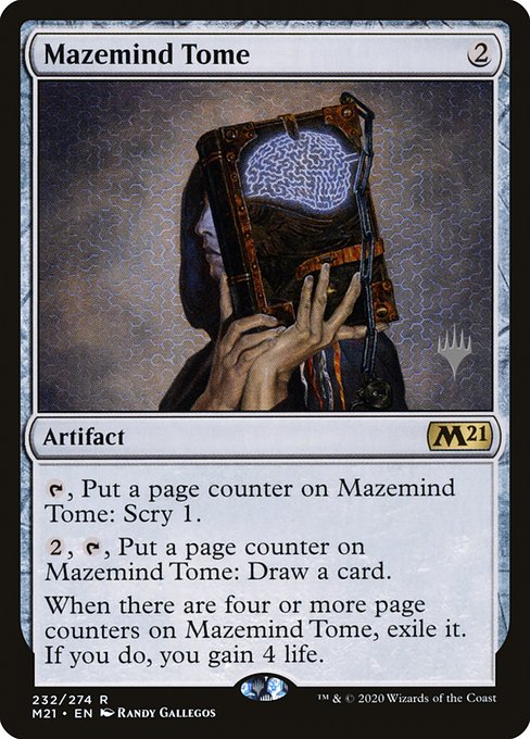 Core Set 2021 Promos - 232p - Mazemind Tome - Rare - C - Non-foil - Promo