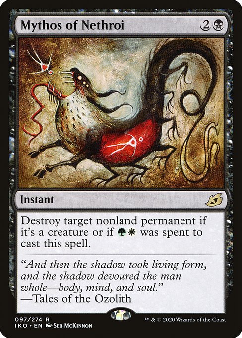 Ikoria: Lair of Behemoths - 97 - Mythos of Nethroi - Rare - B - Foil