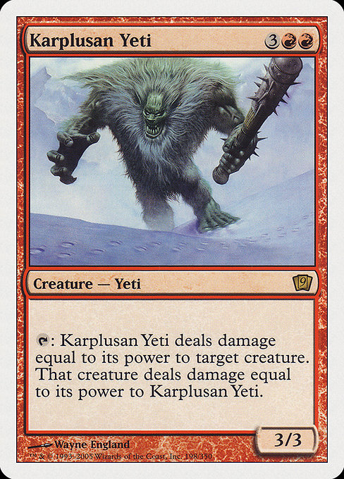 Ninth Edition - 198 - Karplusan Yeti - Rare - R - Non-foil