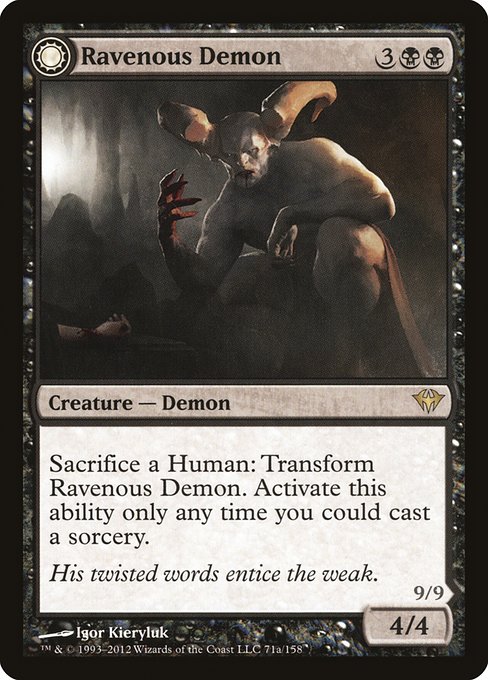 Dark Ascension - 71 - Ravenous Demon // Archdemon of Greed - Rare - C - Non-foil