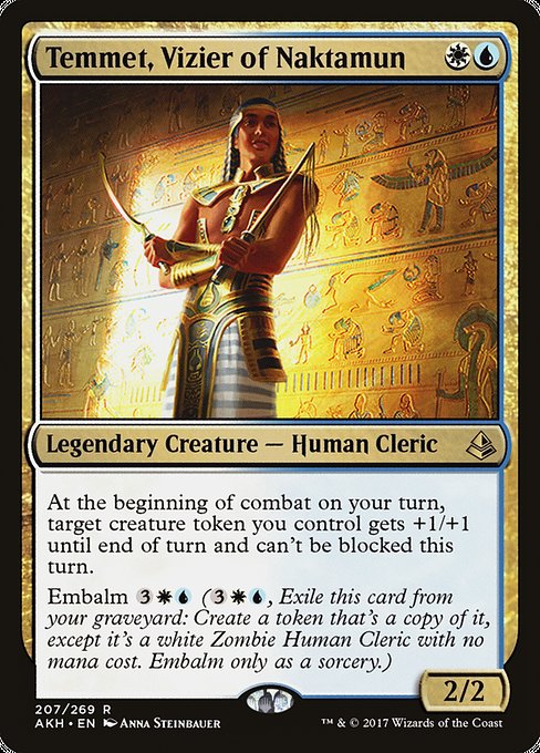 Amonkhet - 207 - Temmet, Vizier of Naktamun - Rare - WU - Non-foil