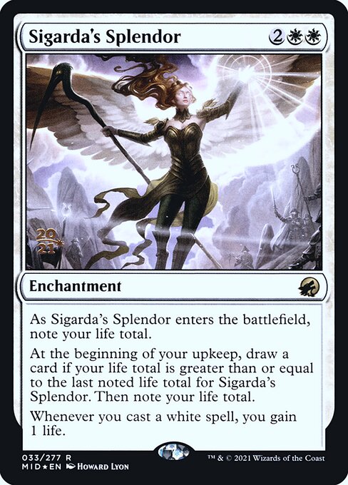 Innistrad: Midnight Hunt Promos - 33s - Sigarda's Splendor - Rare - W - Foil - Datestamped Promo