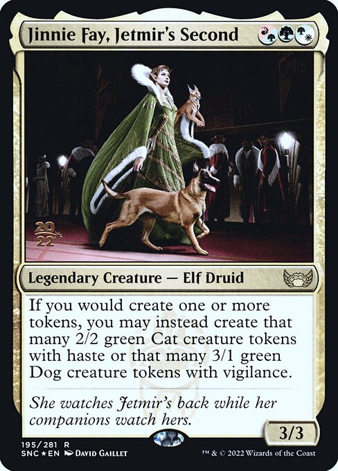 Streets of New Capenna Promos - 195s - Jinnie Fay, Jetmir's Second - Rare - Multi - Foil - Datestamped Promo