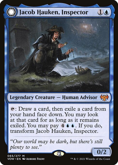Innistrad: Crimson Vow - 65 - Jacob Hauken, Inspector // Hauken's Insight - Mythic - C - Foil