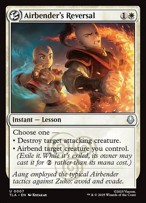 Avatar: The Last Airbender - 7 - Airbender's Reversal - Uncommon - W - Non-foil