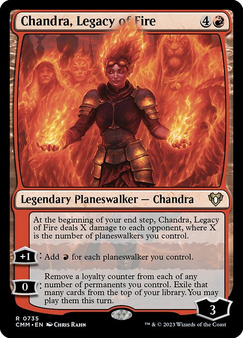 Commander Masters - 735 - Chandra, Legacy of Fire - Rare - R - Non-foil