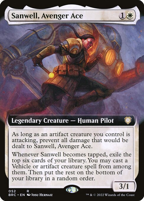 The Brothers' War Commander - 52 - Sanwell, Avenger Ace - Rare - W - Non-foil