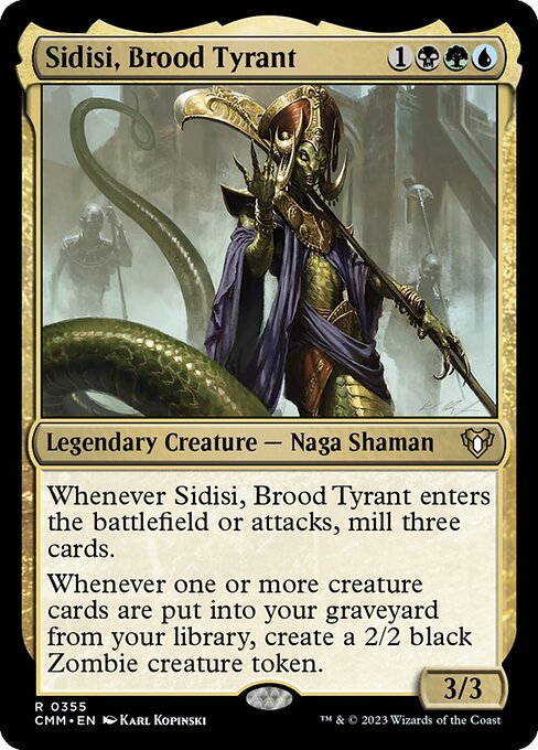 Commander Masters - 355 - Sidisi, Brood Tyrant - Rare - Multi - Non-foil