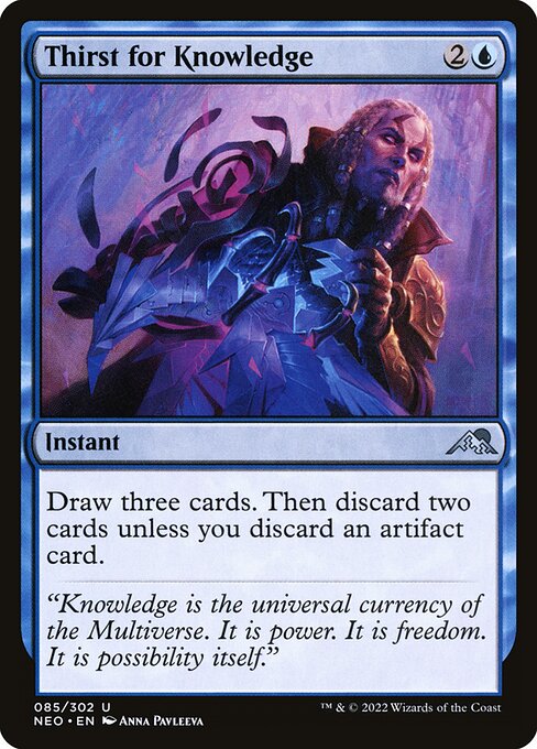Kamigawa: Neon Dynasty - 85 - Thirst for Knowledge - Uncommon - U - Non-foil
