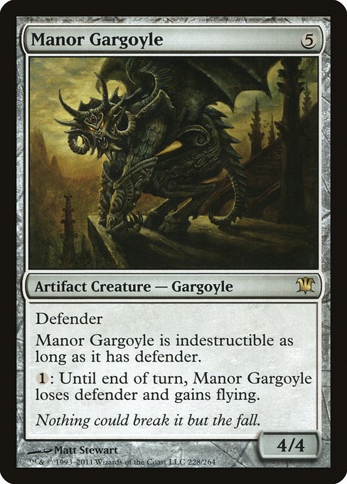 Innistrad - 228 - Manor Gargoyle - Rare - C - Non-foil