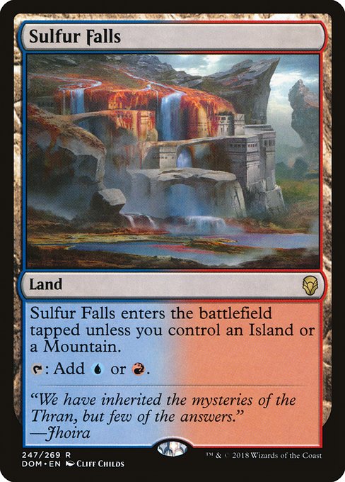 Dominaria - 247 - Sulfur Falls - Rare - C - Foil