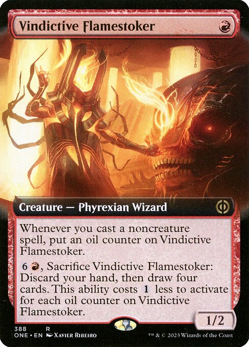 Phyrexia: All Will Be One - 388 - Vindictive Flamestoker - Rare - R - Foil