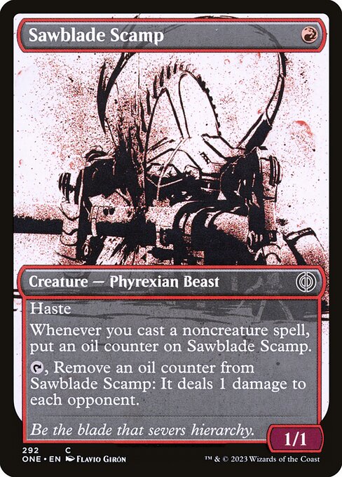 Phyrexia: All Will Be One - 292 - Sawblade Scamp - Common - R - Foil