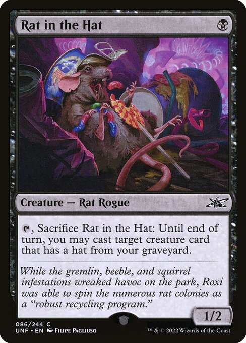 Unfinity - 86 - Rat in the Hat - Common - B - Foil