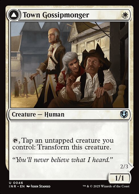 Innistrad Remastered - 46 - Town Gossipmonger // Incited Rabble - Uncommon - C - Non-foil