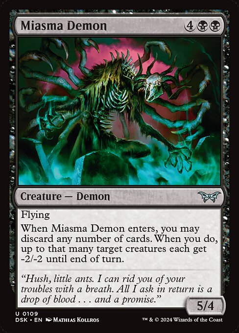 Duskmourn: House of Horror - 109 - Miasma Demon - Uncommon - B - Non-foil