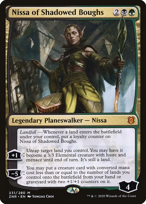 Zendikar Rising - 231 - Nissa of Shadowed Boughs - Mythic - BG - Foil