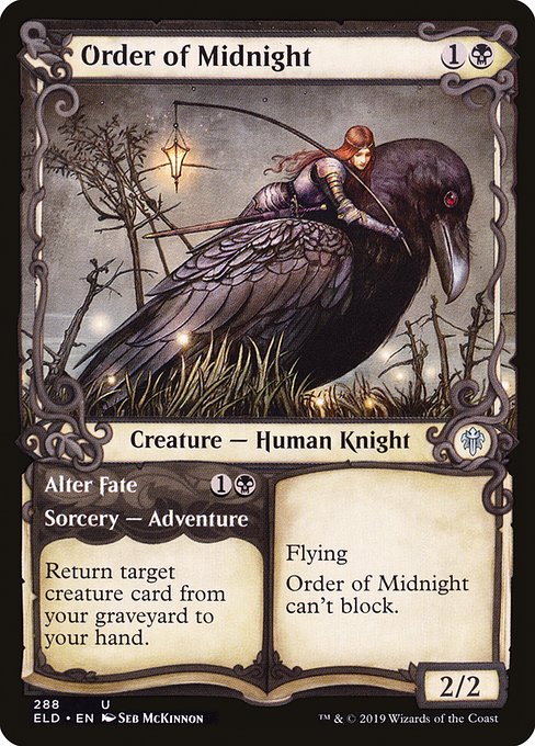Throne of Eldraine - 288 - Order of Midnight // Alter Fate - Uncommon - B - Non-foil