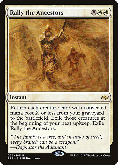 Fate Reforged - 22 - Rally the Ancestors - Rare - W - Non-foil
