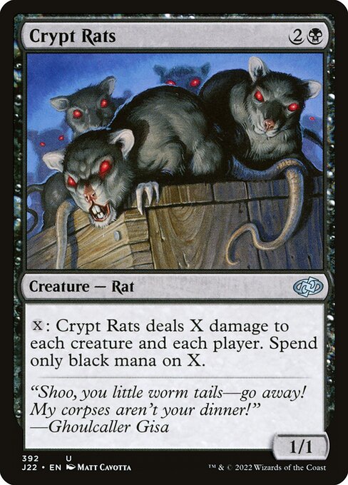 Jumpstart 2022 - 392 - Crypt Rats - Uncommon - B - Non-foil
