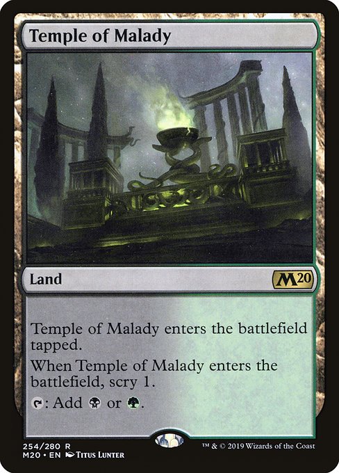 Core Set 2020 - 254 - Temple of Malady - Rare - C - Non-foil