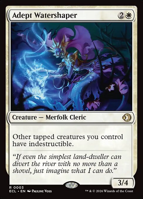 Lorwyn Eclipsed - 3 - Adept Watershaper - Rare - W - Non-foil