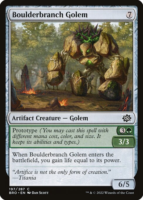 The Brothers' War - 197 - Boulderbranch Golem - Common - C - Non-foil