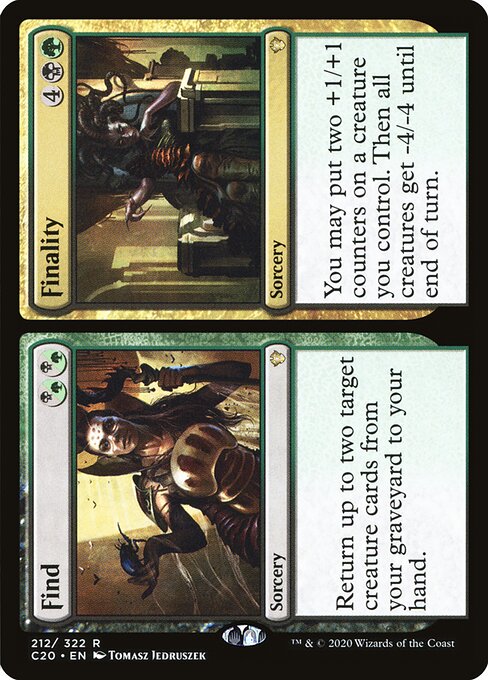 Commander 2020 - 212 - Find // Finality - Rare - BG - Non-foil