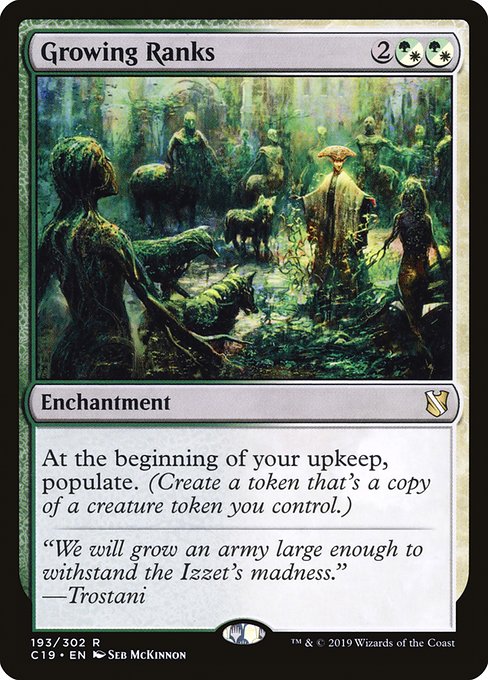 Commander 2019 - 193 - Growing Ranks - Rare - WG - Non-foil