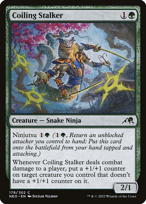 Kamigawa: Neon Dynasty - 179 - Coiling Stalker - Common - G - Non-foil