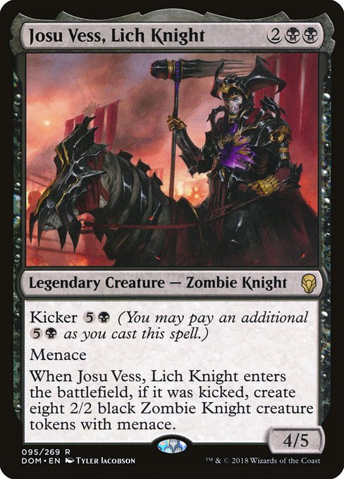Dominaria - 95 - Josu Vess, Lich Knight - Rare - B - Non-foil