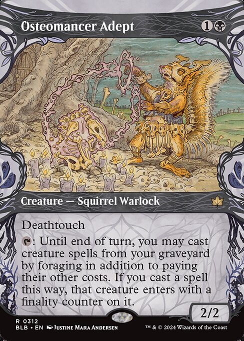 Bloomburrow - 312 - Osteomancer Adept - Rare - B - Foil
