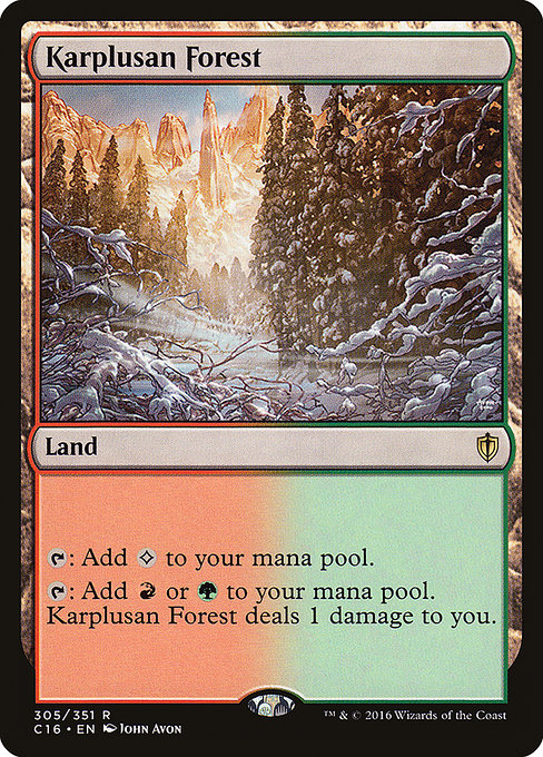 Commander 2016 - 305 - Karplusan Forest - Rare - C - Non-foil