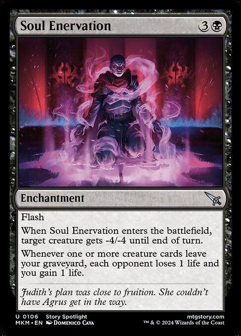 Murders at Karlov Manor - 106 - Soul Enervation - Uncommon - B - Non-foil