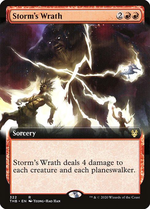 Theros Beyond Death - 322 - Storm's Wrath - Rare - R - Foil