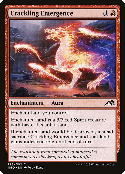 Kamigawa: Neon Dynasty - 136 - Crackling Emergence - Common - R - Foil