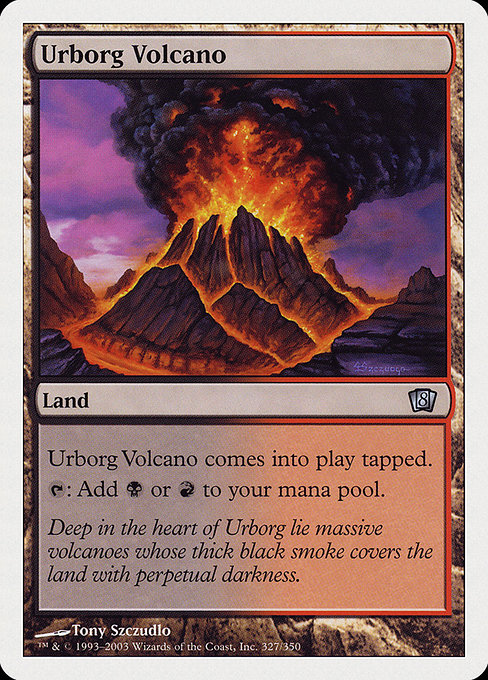 Eighth Edition - 327 - Urborg Volcano - Uncommon - C - Non-foil