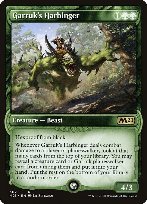 Core Set 2021 - 307 - Garruk's Harbinger - Rare - G - Foil