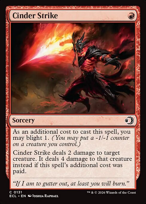 Lorwyn Eclipsed - 131 - Cinder Strike - Common - R - Non-foil