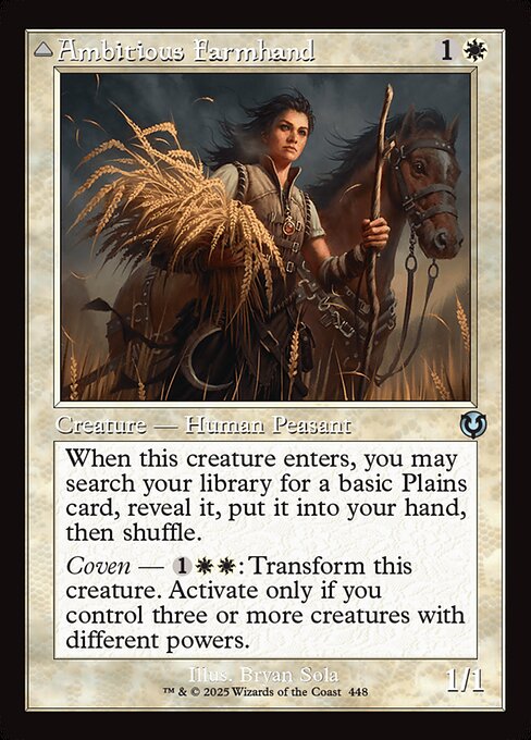Innistrad Remastered - 448 - Ambitious Farmhand // Seasoned Cathar - Uncommon - C - Non-foil - Promo