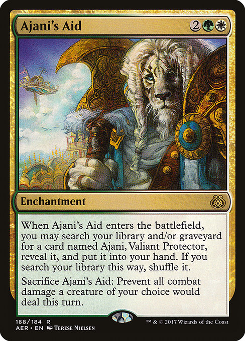 Aether Revolt - 188 - Ajani's Aid - Rare - WG - Non-foil