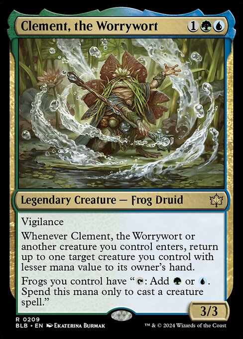Bloomburrow - 209 - Clement, the Worrywort - Rare - UG - Foil