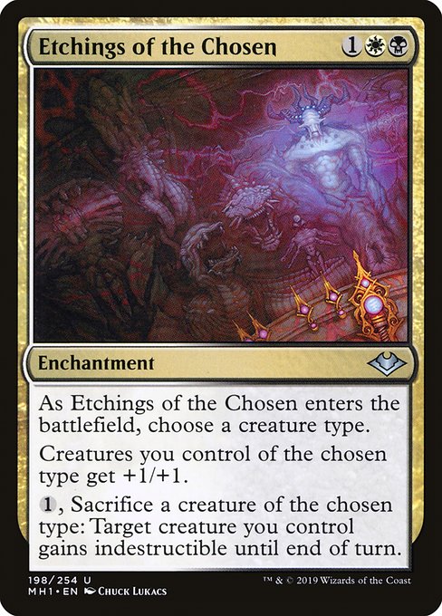 Modern Horizons - 198 - Etchings of the Chosen - Uncommon - WB - Non-foil