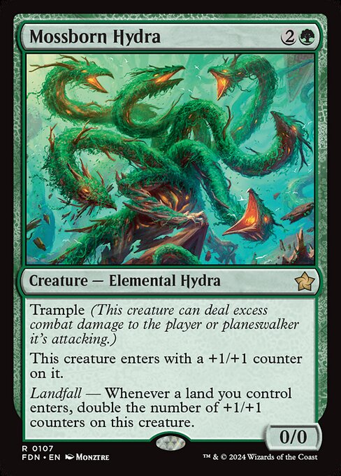 Foundations - 107 - Mossborn Hydra - Rare - G - Non-foil
